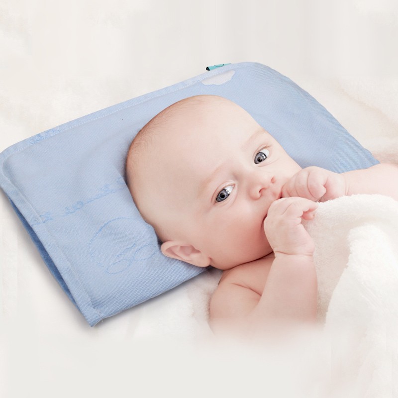 碧荷精灵初生婴儿枕枕套0-3个月 透气凉爽 荷兰